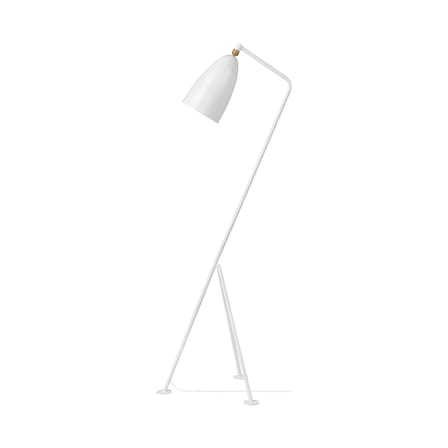 Lampadaire Gräshoppa métal blanc / Grossman - Réédition 1947 - Gubi