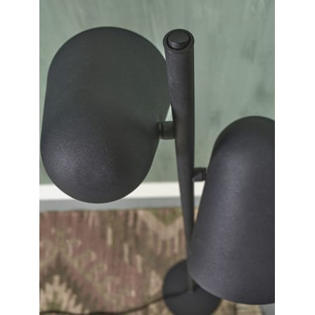 Lampadaire Salamanca métal noir / 2 spots orientables - It's about Romi