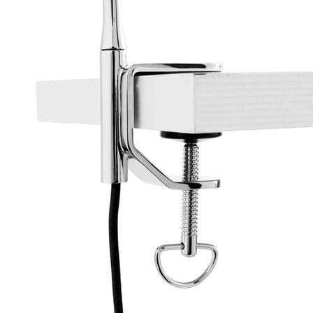 Lampe Apex Clip métal blanc / Base étau - Orientable / H 27,5 cm - Hay