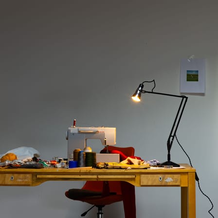 Lampe de table Original 315 métal argent / Edition Navigation - Réédition 1940 - Anglepoise