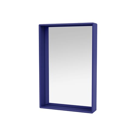 Miroir mural Colour Frame - Shelfie bois bleu / 46,8 x 69,6 x P 9,9 cm - MONTANA