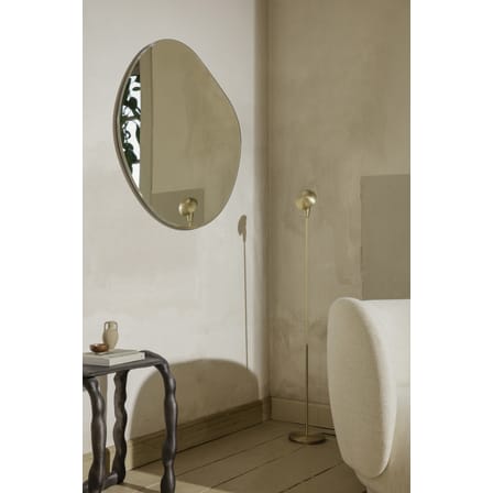 Miroir mural Pond XL gris argent métal / 87 x 94 cm - Ferm Living