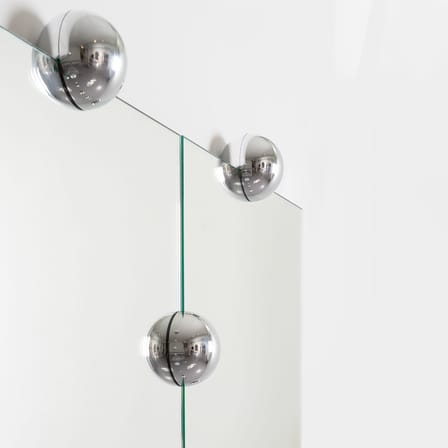 Miroir mural Sphera Crystal Palace L métal argent / L 182 x H 135 cm - Moustache