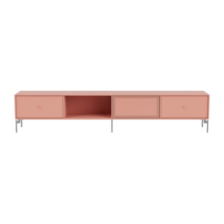 Mobile TV Octave VII legno rosa / Con Piede - L 183,6 x P 30 x H 36,6 cm - MONTANA