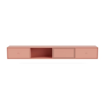 Mobile TV sospeso Octave VII legno rosa / L 183,6 x P 30 x H 24 cm - MONTANA