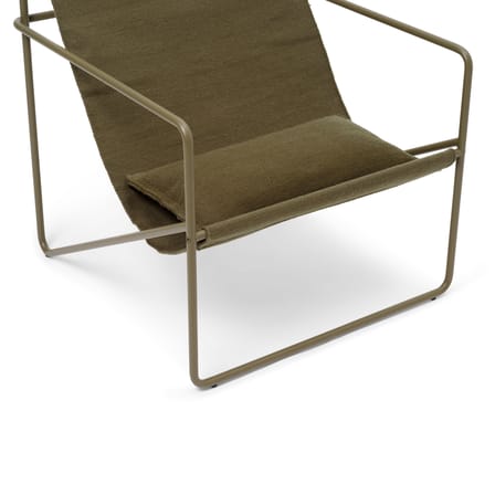 Desert Outdoor cushion textile green / Recycled plastic bottles - 53 x 28 cm - Ferm Living
