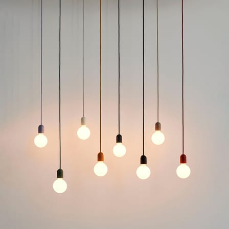 Système électrique pour suspension Common / Set câble tissu 4m, rosace, douille E27 - Hay
