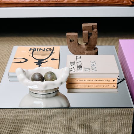 Table basse Mirror Block verre miroir / 60 x 60 x H 35 cm - HK LIVING
