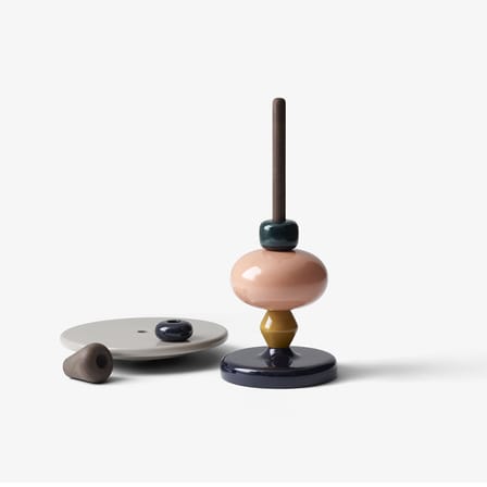 Table d'appoint Shuffle MH1 bois multicolore / Modulable - Ø 45 x H 69 cm - &tradition