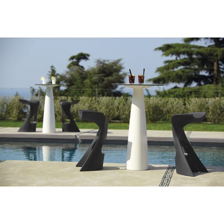 Tabouret de bar Koncord plastique gris / H 70 cm - Slide
