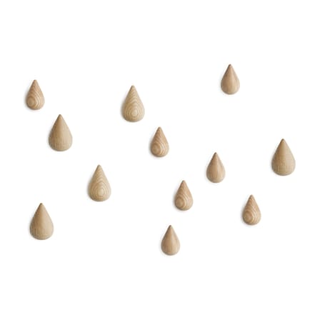 Wandhaken Dropit holz natur 2er-Set Größe S - H 7,7 cm - Normann Copenhagen