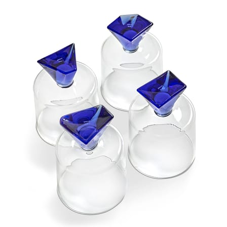 Weinglas Silos glas blau / 4er-Set - Serax