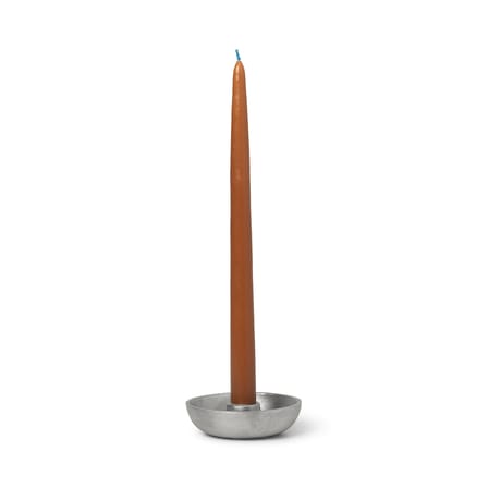 Bougeoir Bowl Single argent métal / Ø 10 cm - Aluminium recyclé - Ferm Living