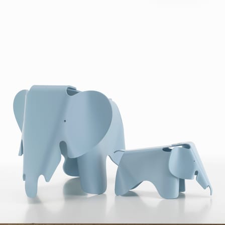 Décoration Eames Elephant RE (1945) bleu / L 78,5 cm - Plastique recyclé - Vitra