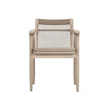 Fauteuil David / Teck vieilli & dossier corde - Coussin d'assise - Vincent Sheppard