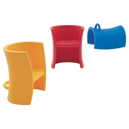Fauteuil enfant Trioli plastique bleu - Magis