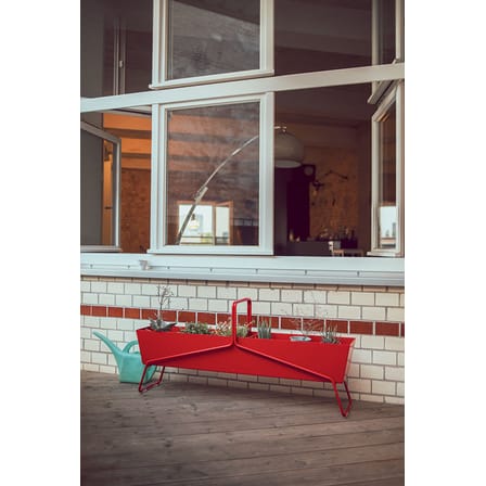 Fioriera Basket metallo rosso lunga / L 119 x H 54 cm - Fermob