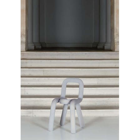 Gepolsterter Stuhl Bold textil grau - Moustache
