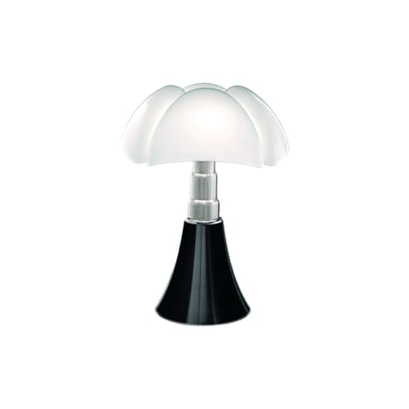 Lampada da tavolo Pipistrello materiale plastico nero / H 66 - 86 cm - Gae Aulenti, 1965 - Martinelli Luce