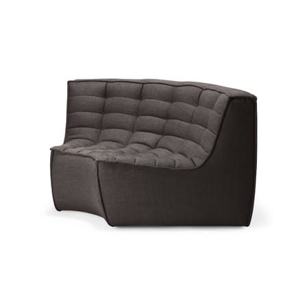 N701 Sofa UK Version textile grey / UK Version - 90° rounded corner Unit - L 120 cm - Ethnicraft