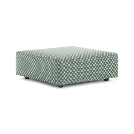 Pouf d'extérieur Plastics OUTDOOR x Liberty tissu vert / 88 x 88 x H 30 cm - Kartell