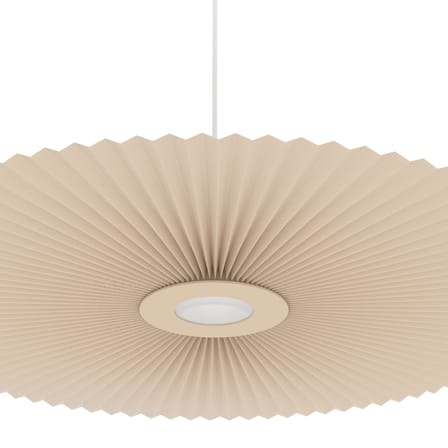Suspension Carmen Medium tissu beige / LED - Ø 90 cm - Hartô