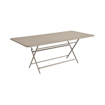 Table pliante Caractère métal beige / 90 x 190 cm - 8 à 10 personnes - Fermob