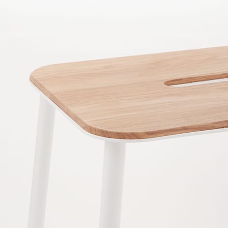 Tabouret Adam bois naturel / H 50 cm - Indoor - Frama 