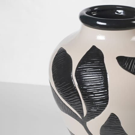 Vase Herbert céramique noir / Ø 25 x H 30 cm - BROSTE COPENHAGEN