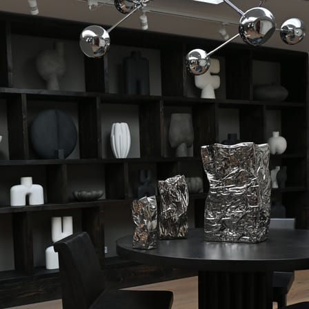 Vase Kami Big céramique argent / L 35 x H 49,5 cm - 101 COPENHAGEN