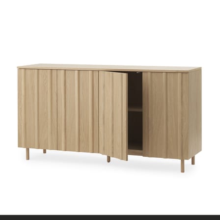 Anrichte Rib holz natur / L 159 x H 86,5 cm - Normann Copenhagen
