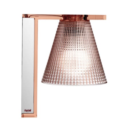 Applique Light Air plastique rose / Abat-jour plastique sculpté - Kartell