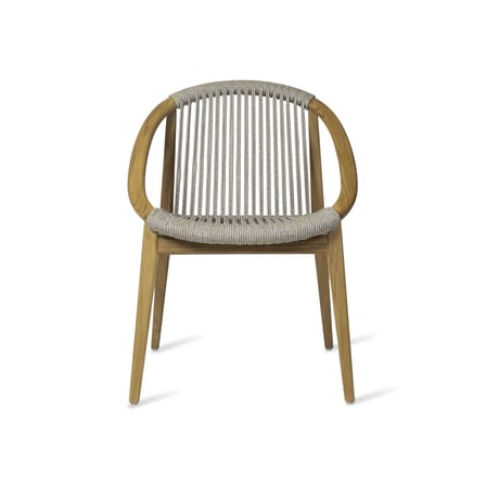 Armlehnstuhl Frida holz kunstfaser beige / Kordel aus Polypropylen handgeflochten - Vincent Sheppard