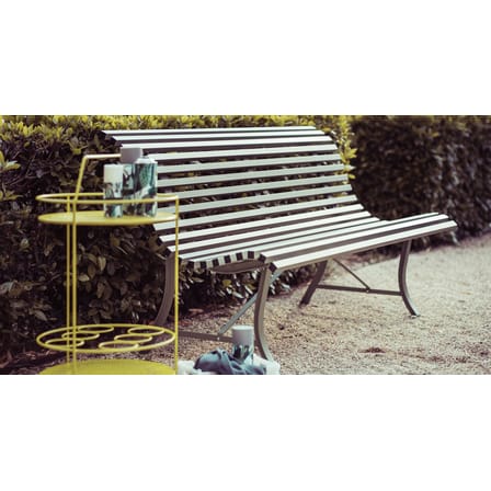 Banc avec dossier Louisiane métal vert / L 150 cm - Métal - Fermob