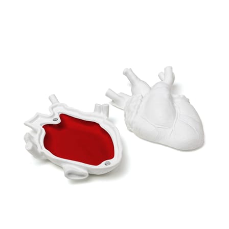 Boîte Love in a Box céramique blanc / Cœur humain  - 13,6 x 18,9 cm - Seletti