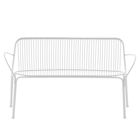 Canapé de jardin 2 places HiRay métal blanc / L 121 cm - Kartell