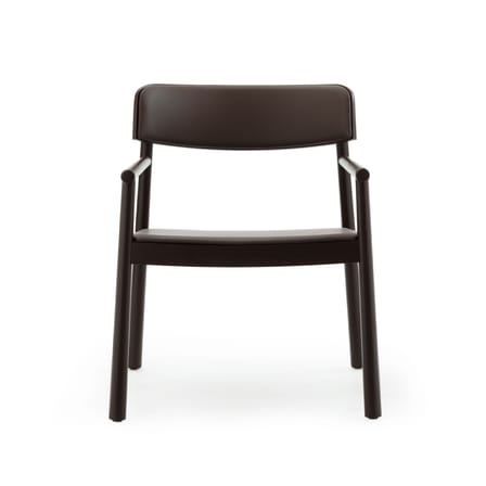 Fauteuil bas rembourré Timb cuir marron - Normann Copenhagen