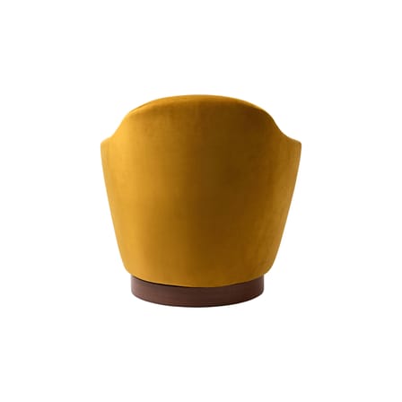Fauteuil pivotant Bozzolo tissu jaune / Moyen modèle - L 75 cm / Laine bouclette - Maison Sarah Lavoine