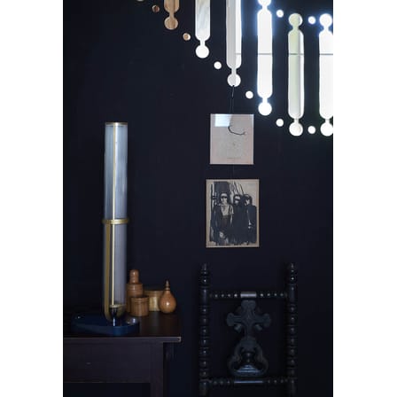Lampe de table Frechin LED verre blanc / H 65 cm - marbre - DCW éditions