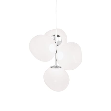 Sospensione Melt Chandelier Mini materiale plastico bianco / LED - Ø 54 x H 63 cm - Tom Dixon