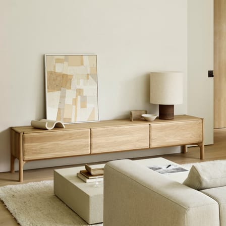 Meuble TV PI bois naturel / L 242 x P 45 x H 53 cm - Ethnicraft