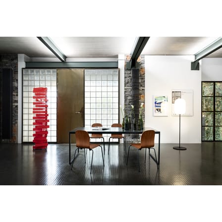 Mobile contenitore Revolving Cabinet materiale plastico rosso / Vani/contenitori girevoli - Shiro Kuramata, 1970 - H 185 cm - Cappellini