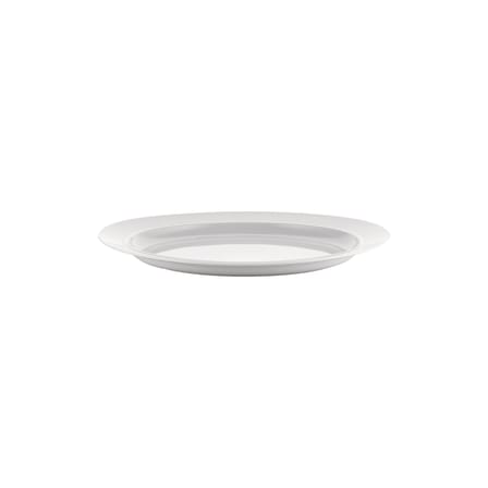 Plat de service La Bella Tavola céramique blanc / 38 x 30 cm - Ettore Sottsass - Alessi
