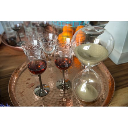 Sablier Ball Medium verre or transparent / 90 min - H 30 cm - POLSPOTTEN