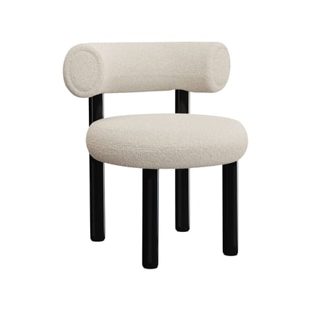 Sedia imbottita Fat Dining tessuto bianco / Tessuto Elle Sahco - Tom Dixon