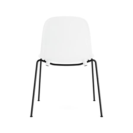 Form Stacking chair plastic material white / 4 metal legs - Normann Copenhagen