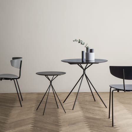 Herman Stacking chair wood black Wood & metal - Ferm Living