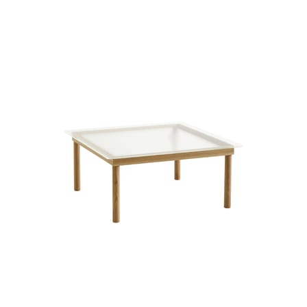 Table basse Kofi verre bois naturel / 80 x 80 cm - Hay