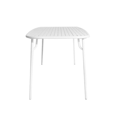 Table rectangulaire Week-End métal blanc / 220 x 85 cm - Aluminium - Petite Friture