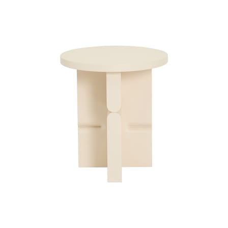 Table d'appoint Coloured Wood Noon bois blanc / Ø 38 x H 42,5 cm - NOBODINOZ